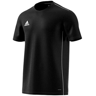 Adidas Heren Core18 JSY T-shirt, Wit Zwart, XL Adidas Heren Core18 JSY T-shirt, Wit Zwart, XL