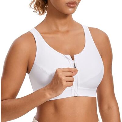 SYROKAN Sportbeha voor dames, level 3, ritssluiting voor, X-vormige achterkant, zonder beugels Maintien Extreme, Zippée Devant, Dos Nageur, Non Rembourré, pour Fitness Course, Jogging 95C SYROKAN Sportbeha voor dames, level 3, ritssluiting voor, X-vormige achterkant, zonder beugels Maintien Extreme, Zippée Devant, Dos Nageur, Non Rembourré, pour Fitness Course, Jogging 95C