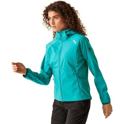 Regatta Bourda Softshelljas voor dames met ritssluiting en capuchon Regatta Bourda Softshelljas voor dames met ritssluiting en capuchon