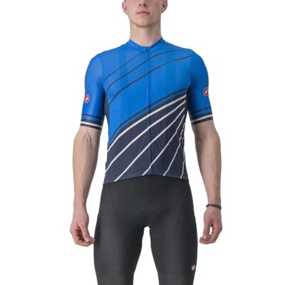 CASTELLI Speed Strada Jersey T-shirt voor heren, Drive Blue/Belgian Blue S CASTELLI Speed Strada Jersey T-shirt voor heren, Drive Blue/Belgian Blue S