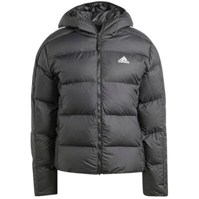Adidas Essentials 3-Stripes Mid Down Damesjas, Zwart, XS Adidas Essentials 3-Stripes Mid Down Damesjas, Zwart, XS