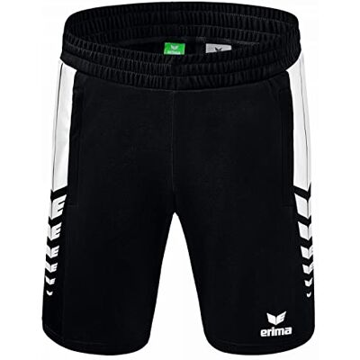 Erima Six Wings herenshorts, zwart/wit Erima Six Wings herenshorts, zwart/wit