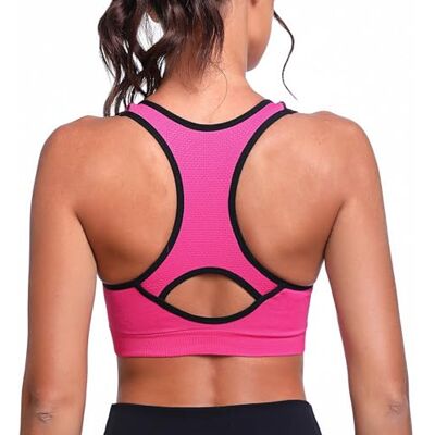 Sykooria Sportbeha voor dames, medium ondersteuning, zonder beugel, racerback, uitneembare vulling, voor yoga, gym, hardlopen L Sykooria Sportbeha voor dames, medium ondersteuning, zonder beugel, racerback, uitneembare vulling, voor yoga, gym, hardlopen L