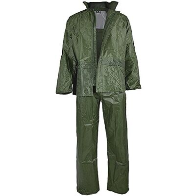 Mil-Tec Regenpak voor heren, groen (olijf), maat S Mil-Tec Regenpak voor heren, groen (olijf), maat S