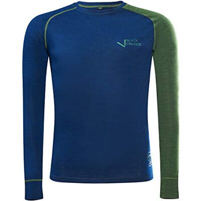 Black Crevice Merino T-shirt met lange mouwen voor heren, functioneel shirt voor heren Black Crevice Merino T-shirt met lange mouwen voor heren, functioneel shirt voor heren
