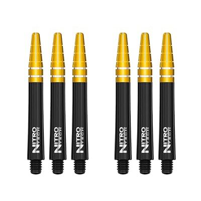 Dragon Nitrotech medium shafts, zwart-goud, 2 sets per verpakking (6 stuks in totaal) Dragon Nitrotech medium shafts, zwart-goud, 2 sets per verpakking (6 stuks in totaal)