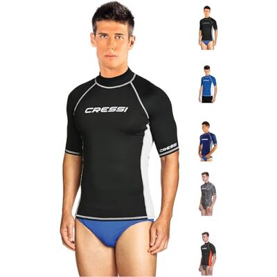 CRESSI Rash Guard Rash Guard hoge overall van speciale zeer elastische stof, lange en korte mouwen, uv-bescherming (UPF) 50+ heren CRESSI Rash Guard Rash Guard hoge overall van speciale zeer elastische stof, lange en korte mouwen, uv-bescherming (UPF) 50+ heren