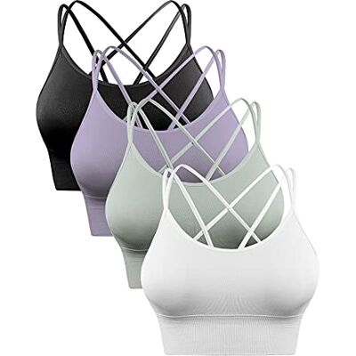 Sykooria Sportbeha voor dames, medium ondersteuning, zonder beugel, racerback, uitneembare vulling, voor yoga, gym, hardlopen L Sykooria Sportbeha voor dames, medium ondersteuning, zonder beugel, racerback, uitneembare vulling, voor yoga, gym, hardlopen L