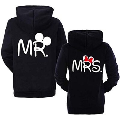 Couple Camp Koppel Partner Sweatshirt met kap, Hoodie King Queen Mr Mrs XL Couple Camp Koppel Partner Sweatshirt met kap, Hoodie King Queen Mr Mrs XL