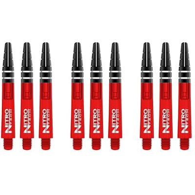 Dragon Nitrotech Short Shafts Rood 3 sets per verpakking (9 shafts in totaal) & Checkout Card Dragon Nitrotech Short Shafts Rood 3 sets per verpakking (9 shafts in totaal) & Checkout Card