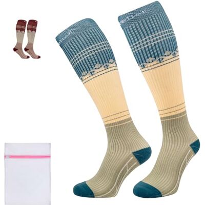 360 RELIEF Compressiesokken 15-20 mmHg 1 paar compressiesokken klasse 1 dames en heren dagelijkse ondersteuning voor hardlopen, reizen, sport L/XL groen L-XL 360 RELIEF Compressiesokken 15-20 mmHg 1 paar compressiesokken klasse 1 dames en heren dagelijkse ondersteuning voor hardlopen, reizen, sport L/XL groen L-XL