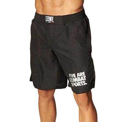 LEONE 1947 , Mma Basic Shorts voor volwassenen, uniseks, zwart, L, AB795 LEONE 1947 , Mma Basic Shorts voor volwassenen, uniseks, zwart, L, AB795