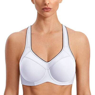 SYROKAN Sportbeha voor dames, Wit. 85C SYROKAN Sportbeha voor dames, Wit. 85C