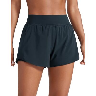 CRZ YOGA loopshorts, twee-in-één hoge taille, 7 cm, True Navy 42 42 CRZ YOGA loopshorts, twee-in-één hoge taille, 7 cm, True Navy 42 42