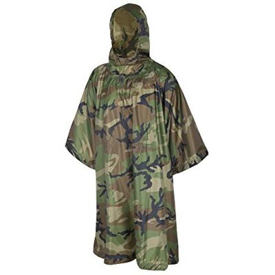 Helikon-Tex Waterbestendig Poncho Ripstop Woodland Helikon-Tex Waterbestendig Poncho Ripstop Woodland