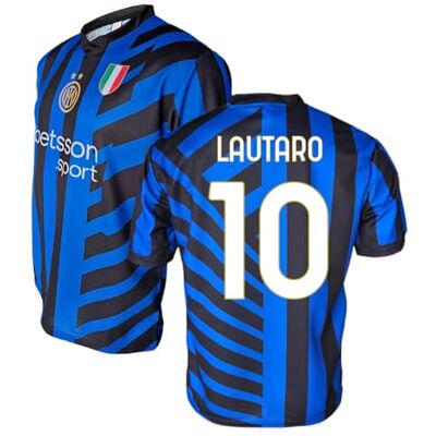 Inter thuisshirt 2024/2025, personaliseerbaar met naam en nummer, officiële replica, blauw, zwart, 100% polyester, volwassenen en kinderen. Ideaal voor alle Nerazzurri fans Inter thuisshirt 2024/2025, personaliseerbaar met naam en nummer, officiële replica, blauw, zwart, 100% polyester, volwassenen en kinderen. Ideaal voor alle Nerazzurri fans