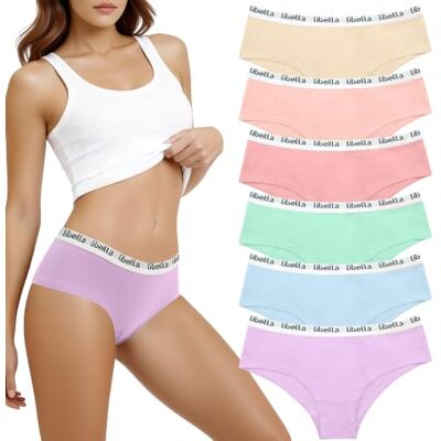 Libella ® Set van 6 boxershorts voor dames, lage taille, boxershorts, stretch, katoen, 3901 M Libella ® Set van 6 boxershorts voor dames, lage taille, boxershorts, stretch, katoen, 3901 M