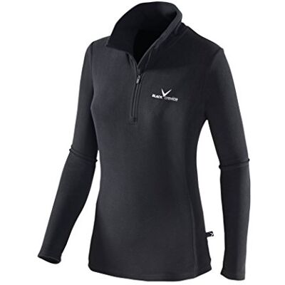 Black Crevice Skitrui van fleece voor dames, skishirt voor dames, functioneel T-shirt voor dames, met ritssluiting, tussenlaag van 100% microfleece Black Crevice Skitrui van fleece voor dames, skishirt voor dames, functioneel T-shirt voor dames, met ritssluiting, tussenlaag van 100% microfleece