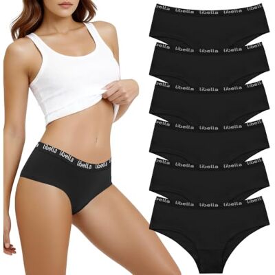 Libella ® Set van 6 boxershorts voor dames, lage taille, boxershorts, stretch, katoen, 3901 S Libella ® Set van 6 boxershorts voor dames, lage taille, boxershorts, stretch, katoen, 3901 S