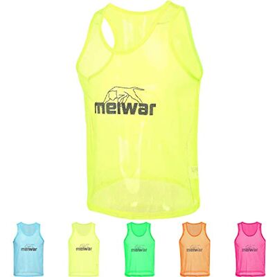 meiwar Leibchen 10 stuks trainingsshirts voor sport, voetbal, handbal in oranje, blauw, geel, groen en roze, voor heren, kinderen, dames S meiwar Leibchen 10 stuks trainingsshirts voor sport, voetbal, handbal in oranje, blauw, geel, groen en roze, voor heren, kinderen, dames S