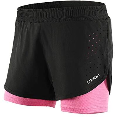 Lixada 2-in-1 hardloopshorts voor dames, sneldrogend, ademend, actieve training Lixada 2-in-1 hardloopshorts voor dames, sneldrogend, ademend, actieve training