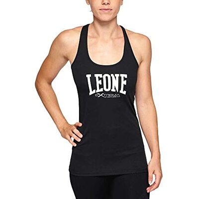 LEONE 1947 Tanktop voor dames met W-logo, zwart. LEONE 1947 Tanktop voor dames met W-logo, zwart.