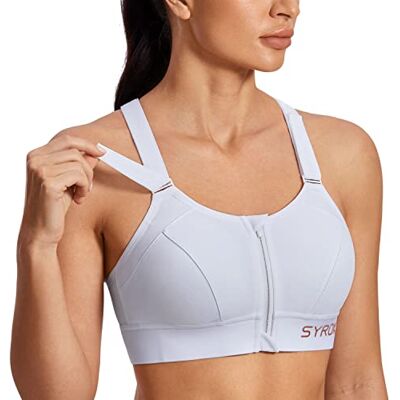 SYROKAN A301S Padded dames Grande Taille, Maintien Extreme, Impact Élevé, Zip Devant, Bretelles Réglables 95E SYROKAN A301S Padded dames Grande Taille, Maintien Extreme, Impact Élevé, Zip Devant, Bretelles Réglables 95E
