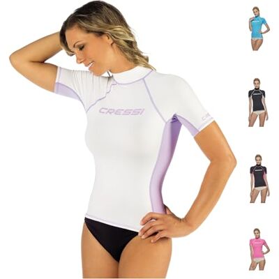 CRESSI Rash Guard Rash Guard overall van zeer elastische stof, speciale lange en korte mouwen, uv-bescherming (UPF) 50+ dames (1 stuk) CRESSI Rash Guard Rash Guard overall van zeer elastische stof, speciale lange en korte mouwen, uv-bescherming (UPF) 50+ dames (1 stuk)