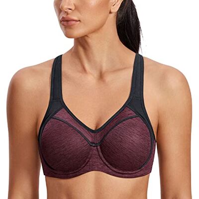 SYROKAN Sportbeha voor dames, met beugel, hoge grip, racerback Met beugel, grote grip, zwemrug 85D SYROKAN Sportbeha voor dames, met beugel, hoge grip, racerback Met beugel, grote grip, zwemrug 85D