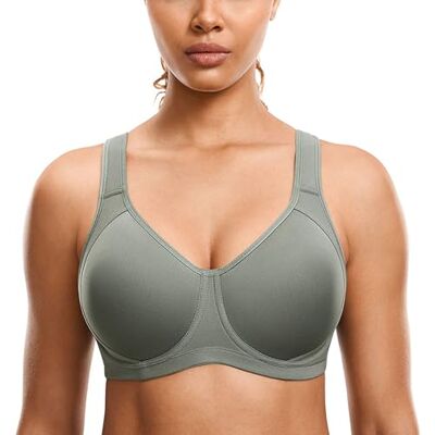 SYROKAN Sportbeha voor dames, saliegrijs 85E SYROKAN Sportbeha voor dames, saliegrijs 85E