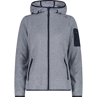 CMP Knit-tech damesjack met vaste capuchon 3H19826 fleecejack voor dames CMP Knit-tech damesjack met vaste capuchon 3H19826 fleecejack voor dames