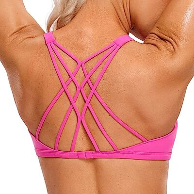 CRZ YOGA Sportbeha voor dames, yoga, beha, zakken, afneembaar, gekruiste rug Maintien Léger, Coussinets Amovibles, Yoga, Sport, Lisse, Dos À Bretelles Fines, Col Rond Ouvert, pour Femmes L CRZ YOGA Sportbeha voor dames, yoga, beha, zakken, afneembaar, gekruiste rug Maintien Léger, Coussinets Amovibles, Yoga, Sport, Lisse, Dos À Bretelles Fines, Col Rond Ouvert, pour Femmes L