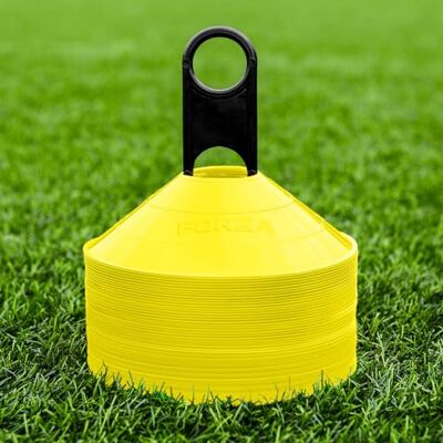FORZA Afbakeningsstukken voor sporttraining, essentiële uitrusting voor voetbal, rugby, fitness en andere sporten, 10 kleuren, 50/1000 stuks FORZA Afbakeningsstukken voor sporttraining, essentiële uitrusting voor voetbal, rugby, fitness en andere sporten, 10 kleuren, 50/1000 stuks