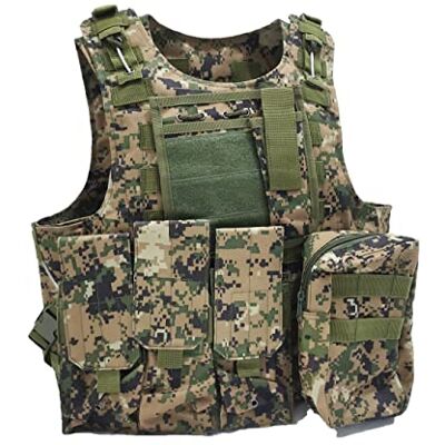 MERCIYD Tactisch militair vest voor buiten, veldspeelvest, paintball beschermende uitrusting, luchtpistool, geschikt voor outdoor jacht, training Taille unique MERCIYD Tactisch militair vest voor buiten, veldspeelvest, paintball beschermende uitrusting, luchtpistool, geschikt voor outdoor jacht, training Taille unique