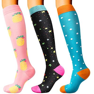 DRESHOW Compressiekousen voor mannen en vrouwen, compressiekousen voor sport, fietsen, vliegreizen, hardlopen Small-Medium DRESHOW Compressiekousen voor mannen en vrouwen, compressiekousen voor sport, fietsen, vliegreizen, hardlopen Small-Medium