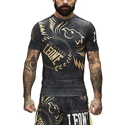 LEONE 1947 , Rashguard Legionair, uniseks, volwassenen, zwart, XL, AB925 LEONE 1947 , Rashguard Legionair, uniseks, volwassenen, zwart, XL, AB925