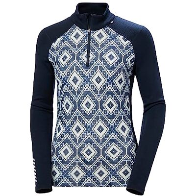 Helly Hansen W LIFA Merino Midw GRA 1/2 Zip Ls Baselayer dames Helly Hansen W LIFA Merino Midw GRA 1/2 Zip Ls Baselayer dames