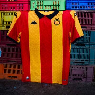 Kappa Kombat Home Espérance Tunis rood shirt voor heren, officieel voetbal, Rood, XXL Kappa Kombat Home Espérance Tunis rood shirt voor heren, officieel voetbal, Rood, XXL