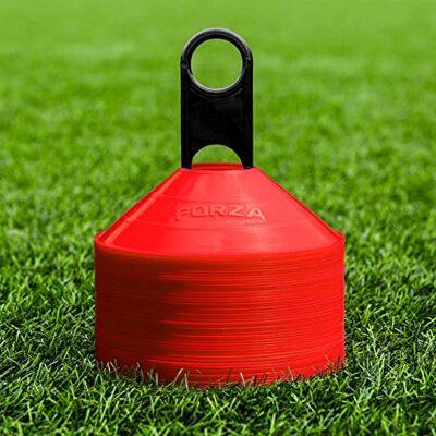 FORZA Afbakeningsstukken voor sporttraining, essentiële uitrusting voor voetbal, rugby, fitness en andere sporten, 10 kleuren, 50/1000 stuks FORZA Afbakeningsstukken voor sporttraining, essentiële uitrusting voor voetbal, rugby, fitness en andere sporten, 10 kleuren, 50/1000 stuks