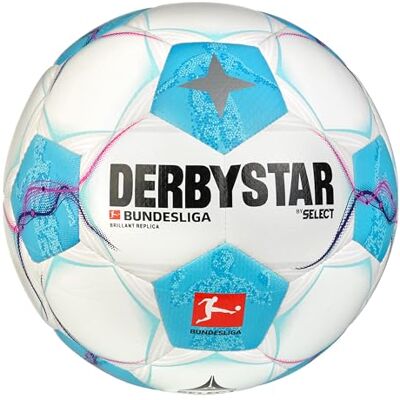 Derbystar Bundesliga Brillant Replica v24, wit, blauw, roze Derbystar Bundesliga Brillant Replica v24, wit, blauw, roze