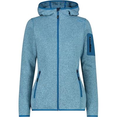 CMP Knit-tech damesjack met vaste capuchon 3H19826 fleecejack voor dames CMP Knit-tech damesjack met vaste capuchon 3H19826 fleecejack voor dames