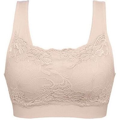 Litthing Ondergoed Dames Sportbeha Kanten Beha 1/2/3 Pak Ademend Comfortabel voor Yoga Fitness Training, abrikoos, XXL XXL Litthing Ondergoed Dames Sportbeha Kanten Beha 1/2/3 Pak Ademend Comfortabel voor Yoga Fitness Training, abrikoos, XXL XXL