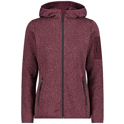 CMP Knit-tech damesjack met vaste capuchon 3H19826 fleecejack voor dames CMP Knit-tech damesjack met vaste capuchon 3H19826 fleecejack voor dames