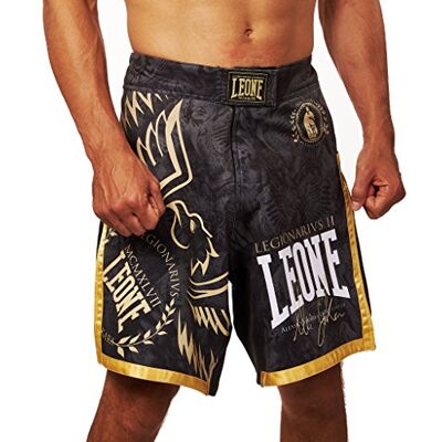 LEONE 1947 , Legionarivs II Mma Shorts voor volwassenen, uniseks, zwart, XS, AB790 LEONE 1947 , Legionarivs II Mma Shorts voor volwassenen, uniseks, zwart, XS, AB790