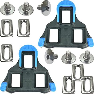 Shimano SPD SL Rennrad Cleats racefietspedalen voor klikpedalen (SH-12 niet vast (draaibaar middenwiel) blauw Shimano SPD SL Rennrad Cleats racefietspedalen voor klikpedalen (SH-12 niet vast (draaibaar middenwiel) blauw