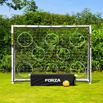 FORZA Voetbaldoel 2,4 m x 1,8 m – voetbaldoel voor de tuin van UPVC, weerbestendig, robuuste structuur met vergrendelingssysteem, duurzaam doel voor training en thuiswedstrijden FORZA Voetbaldoel 2,4 m x 1,8 m – voetbaldoel voor de tuin van UPVC, weerbestendig, robuuste structuur met vergrendelingssysteem, duurzaam doel voor training en thuiswedstrijden