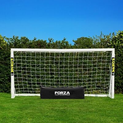 FORZA But de Football 2,4 x 1,2 m – But de Jardin en PVC Imperméable Système de Verrouillage Option Mur de Tir, Sac & Ballon FORZA But de Football 2,4 x 1,2 m – But de Jardin en PVC Imperméable Système de Verrouillage Option Mur de Tir, Sac & Ballon