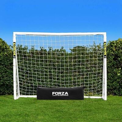 FORZA Voetbaldoel 2,4 m x 1,8 m – voetbaldoel voor de tuin van UPVC, weerbestendig, robuuste structuur met vergrendelingssysteem, duurzaam doel voor training en thuiswedstrijden FORZA Voetbaldoel 2,4 m x 1,8 m – voetbaldoel voor de tuin van UPVC, weerbestendig, robuuste structuur met vergrendelingssysteem, duurzaam doel voor training en thuiswedstrijden