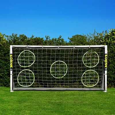 FORZA But de Football 2,4 x 1,2 m – But de Jardin en PVC Imperméable Système de Verrouillage Option Mur de Tir, Sac & Ballon FORZA But de Football 2,4 x 1,2 m – But de Jardin en PVC Imperméable Système de Verrouillage Option Mur de Tir, Sac & Ballon