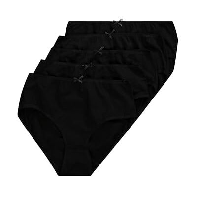 Ulla Popken Set van 5 damesslips met hoge taille, effen kleur, zwart. 56-58 Ulla Popken Set van 5 damesslips met hoge taille, effen kleur, zwart. 56-58